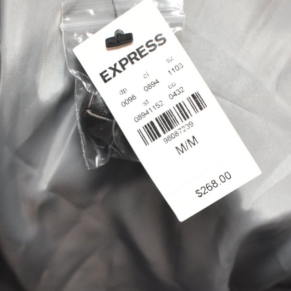 NWT Express Women's Gray Recycled Wool Pea Coat Size Medium - New Winter Coat - Picture 10 of 12